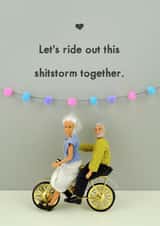 Rude Valentines Day Card - Let's Ride Out This Shitstorm Together created by Bold & Bright Cards