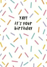 typography yay Birthday Card 21274 created by Aspyn + Elodie