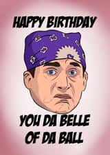 prison mike the office Birthday Card 19418 created by Parker Art & Design