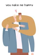 gay love Valentines Day Card 11327 created by Family Designs