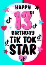 TikTok Star Birthday Card 18825 created by Little Cat Creates