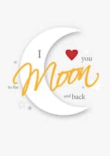 Love you to the moon and back card created by Roger Bear Designs