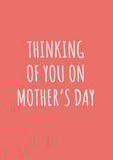 thinking of you typography Mothers Day Card 18276 created by Tangerine Lamp