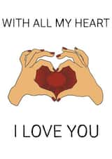 love heart Valentines Day Card 21317 created by Jatinder Creates