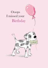 Forgot your Birthday cute Dog card created by Clare Joys