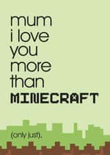 Minecraft Gaming Mothers Day Card 6033 created by Mrs Best Paper Co.