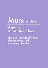 mum muh-m Mothers Day Card 14412 created by Snarkologie