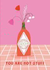 Tabasco Valentine's day card created by Jessica Smith Illustration 