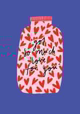 Jar of hearts card created by Jessica Smith Illustration 