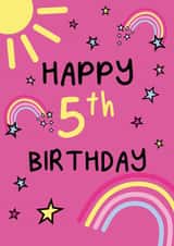 girl rainbow Birthday Card 20636 created by The Happy Company