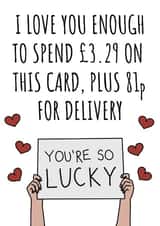 love enough Valentines Day Card 46683 created by Cowpat Designs