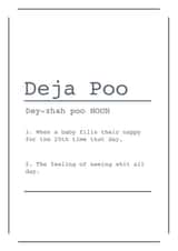 deja vu poo New Baby Card 19256 created by ifandwhenprints