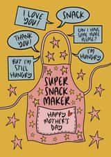 Cute Mothers Day Card - Mum - Super Snack Maker created by Muses & May 