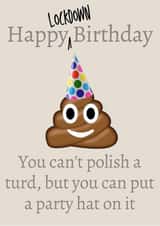 Shit turd Birthday Card 29098 created by The Happy Bee