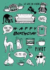 Friends Smelly cat Birthday Card 45075 created by Good Goose Designs