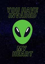 alien space Valentines Day Card 19095 created by Charlotte Beever