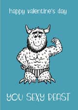 beast monster Valentines Day Card 20907 created by Dionne Turnbull