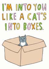 A romantic card for a cat lover created by Able And Game