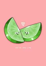 you're sub lime pun Valentines Day Card 21413 created by Back to the drawing board illustration 