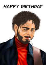 Posty Post malone Birthday Card 21402 created by Lizzie Mccormac