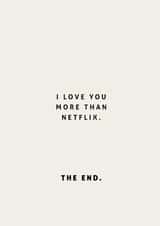 love netflix Valentines Day Card 38734 created by Inkwells Creations