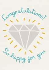 Sparkling diamond - engagement card created by Francesca Iannaccone