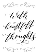 heartfelt typography Thinking of you Card 47098 created by @TheHampshireCalligraphyStudio