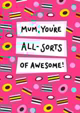 sweets all-sorts Mothers Day Card 21021 created by Salty Siren Studios