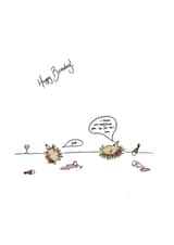 Alcohol illustration Birthday Card 21194 created by Katie Glover Graphics