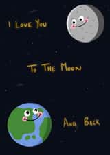 Cute Moon and Earth Anniversary and Valentine’s Card created by Hayley