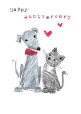 Happy Anniversary Cute Dogs card created by Clare Joys