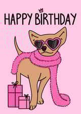 chihuahua dog Birthday Card 14059 created by Sunny Spills