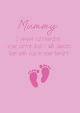 Miscarriage baby card for mums created by Jemma Louise UK