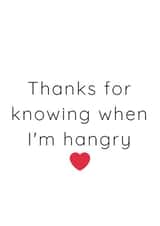 hangry funny Valentines Day Card 47164 created by Emma Dumaresq