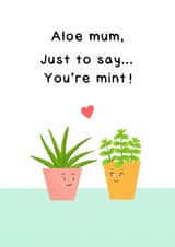 Aloe Mum Mothers Day Card 21022 created by Salty Siren Studios