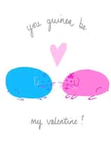 guinea pig Valentines Day Card 38289 created by KatieLouDraws