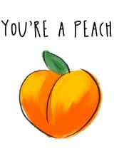 peach fruit Valentines Day Card 34798 created by Lauren Clark