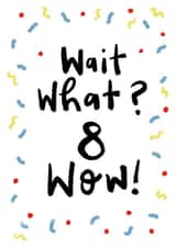 8 child Birthday Card 18708 created by Sam Bratby Art