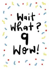 9 nine Birthday Card 18709 created by Sam Bratby Art