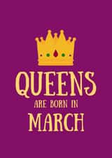 March Queen birthday card created by SJdesigns