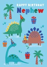 Dinosaur nephew Birthday card created by Sarah Corcoran 