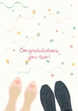 Confetti congratulations card - wedding created by Francesca Iannaccone