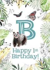 B 1st Birthday Card 21434 created by Kate Moby