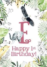 E first Birthday Card 21435 created by Kate Moby