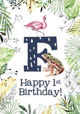 F frog Birthday Card 21436 created by Kate Moby