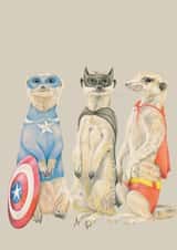 superheroes super Birthday Card 24035 created by DECKLED EDGE LTD