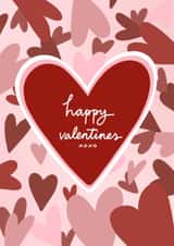 hearts xoxo Valentines Day Card 21406 created by Lucy Bedford Designs