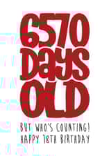 18 18th Birthday Card 16690 created by Waffle & Faff