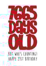 21 21st Birthday Card 16691 created by Waffle & Faff