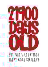 60 60th Birthday Card 16695 created by Waffle & Faff